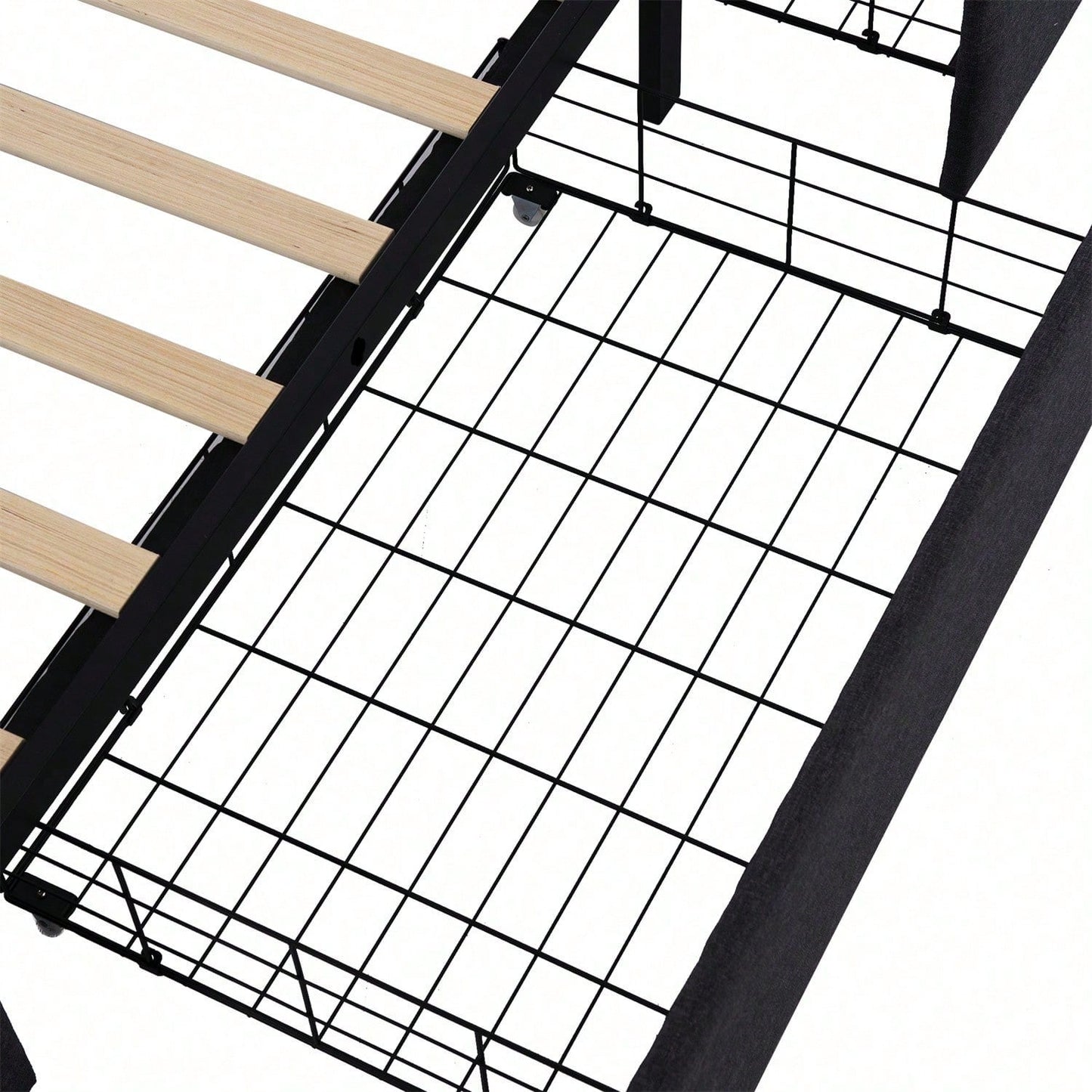 Bettgestell mit LED-Beleuchtung und 4 Schubladen, Doppelbett Polsterbett 140x200cm, Höhenverstellbarem Kopfteil, Lattenrost aus Holz,Schwarz(Matratze nicht enthaltet)