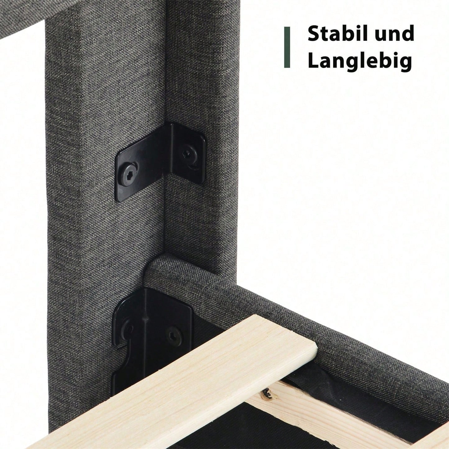 Polsterbett 90 x 200 cm, Bettgestell mit Lattenrost & Kopfteil, gepolstertes Doppelbett, Textilbezug Samt in Dunkelgrün, Zeitloses modernes Design, Jugendbett