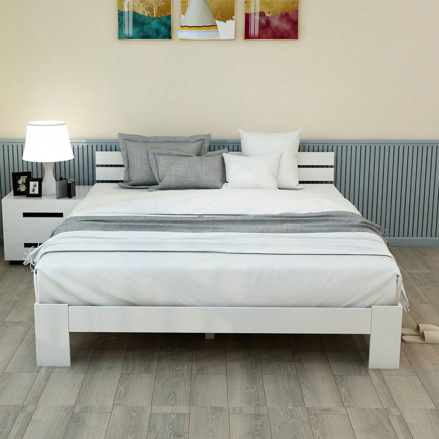 Holzbett Doppelbett mit Kopfteil aus Bettgestell mit Lattenrost-200 x 140 cm Massivholz Massiv Doppelbett als Kieferbett verwendbar