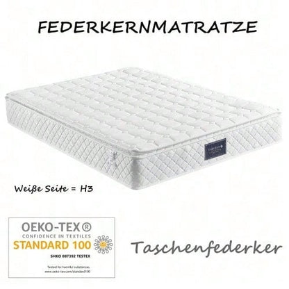 Polsterbett Doppelbett mit USB C Steckdose Ladefunktion Kopfteil,Stauraumbetten Bettgestell aus Leinenmaterial Jugendbett 140x200 mit lattenrost