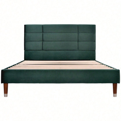 Polsterbett Doppelbett mit Lattenrost, 140x200cm gepolsteres Bettgestell mit Kopfteil, in Schwarz Leinen, für Erwachsene&Jugendliche(Mit Federkernmatratze)