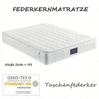Stauraumbett Polsterbett Hydraulisch Doppelbett 140x200cm, Inklusive Matratze, Lattenrost aus Holz, Bett mit Lattenrost aus Metallrahmen, Leinen, Grau