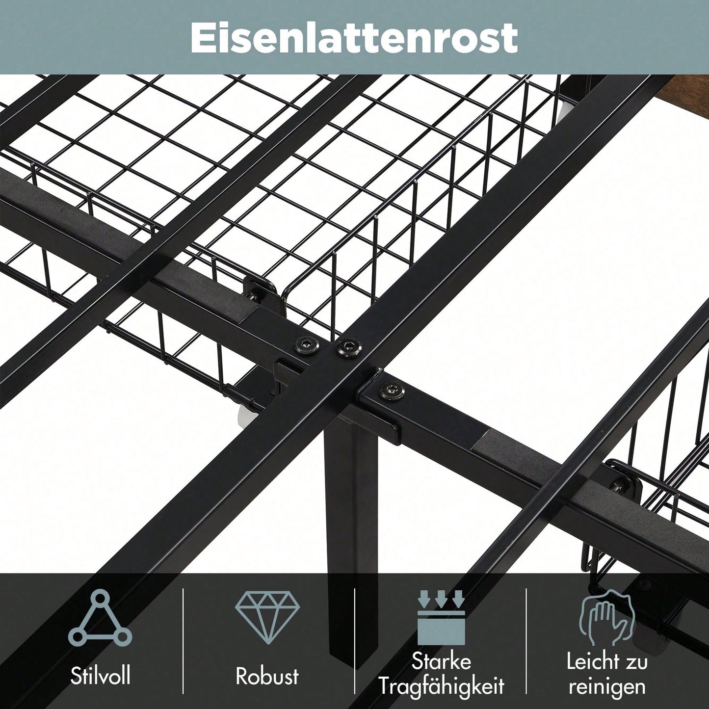Polsterbett 140*200 mit Lattenrost, Kopfteil und 4 Schubladen – LED-Bett, Jugendbett für Erwachsene & Jugendliche, Aufbewahrungsfunktion, einfache Montage, PU, schwarz