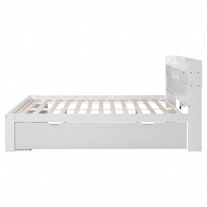 Doppelbett, 140*200cm, Mit USB-port & Schubladen & Stauschrank, Kinderbett, Jugendbett, Multifunktionales Bett, Großer Stauraum, ohne Matratze, weiß