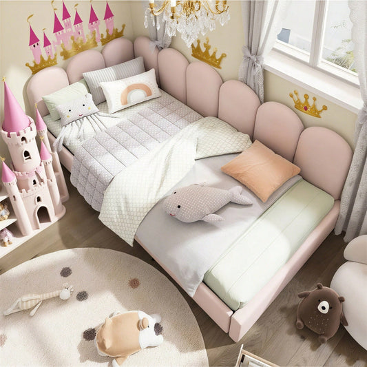 Polsterbett Einzelbett mit Schubladen Stauraumbett Samt Daybett Tagesbett Schlafsofa 90x200cm mit Lattenrost Jugendbett und Erwachsene Kinderbett,Rosa