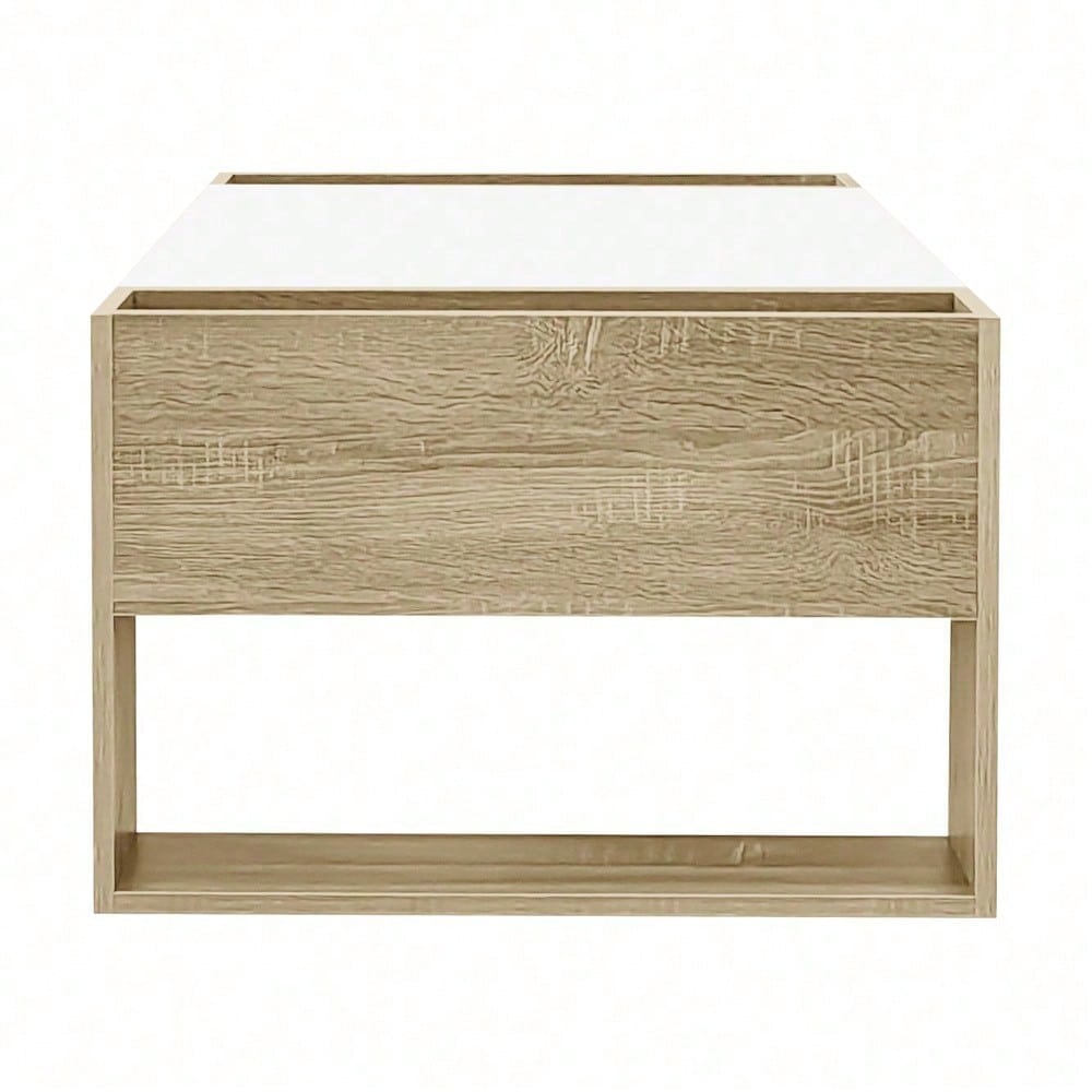 Moderner Couchtisch 105 x 60 x 40 cm - teilweise hochglanz, mit Schubladen und offenen Fächern