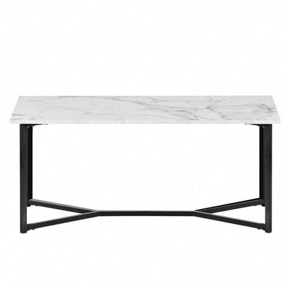 Mid Century Modern Holz Rechteck Couchtisch Wohnzimmer, Weiß