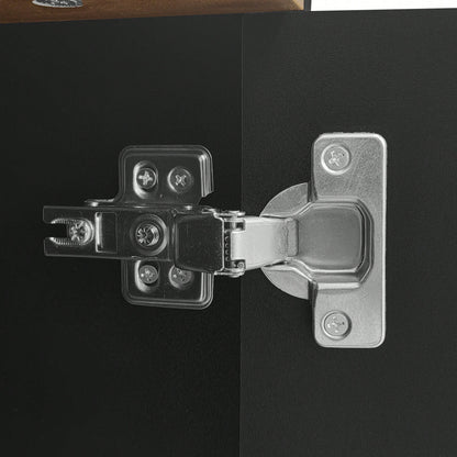 TV-Schrank 160*39*49,5 cm - Dreitüriger Unterschrank in Schwarz/Holzoptik - Kompaktes TV-Möbel mit natürlichem Finish - Stilvolles Lowboard für Wohnzimmer