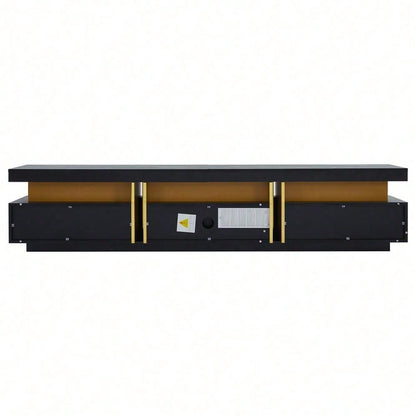 Moderner Lowboard TV-Schrank mit Marmor-Optik, TV-Board, TV-Kommode, 200 x 40 x 42 cm – Für Fernseher bis 90 Zoll, Drei Schubladen und 1 Kabelmanagement