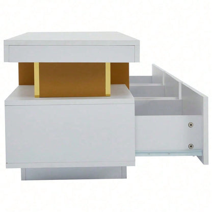Moderner Lowboard TV-Schrank mit Marmor-Optik, TV-Board, TV-Kommode, 200 x 40 x 42 cm – Für Fernseher bis 90 Zoll, Drei Schubladen und 1 Kabelmanagement