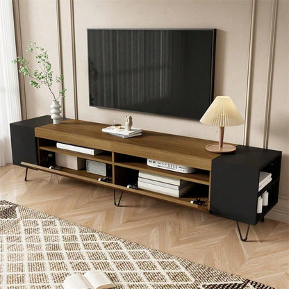 Moderner TV-Schrank, Weiß und Holzoptik – Länge 180 cm