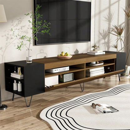 Moderner TV-Schrank, Weiß und Holzoptik – Länge 180 cm