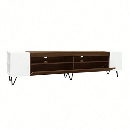Moderner TV-Schrank, Weiß und Holzoptik – Länge 180 cm