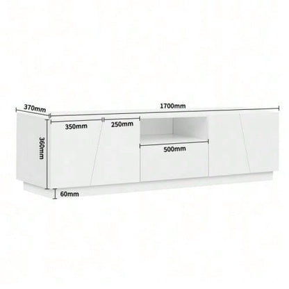 Moderner TV-Schrank 170 cm. Diagonaler Patchwork-Stil.