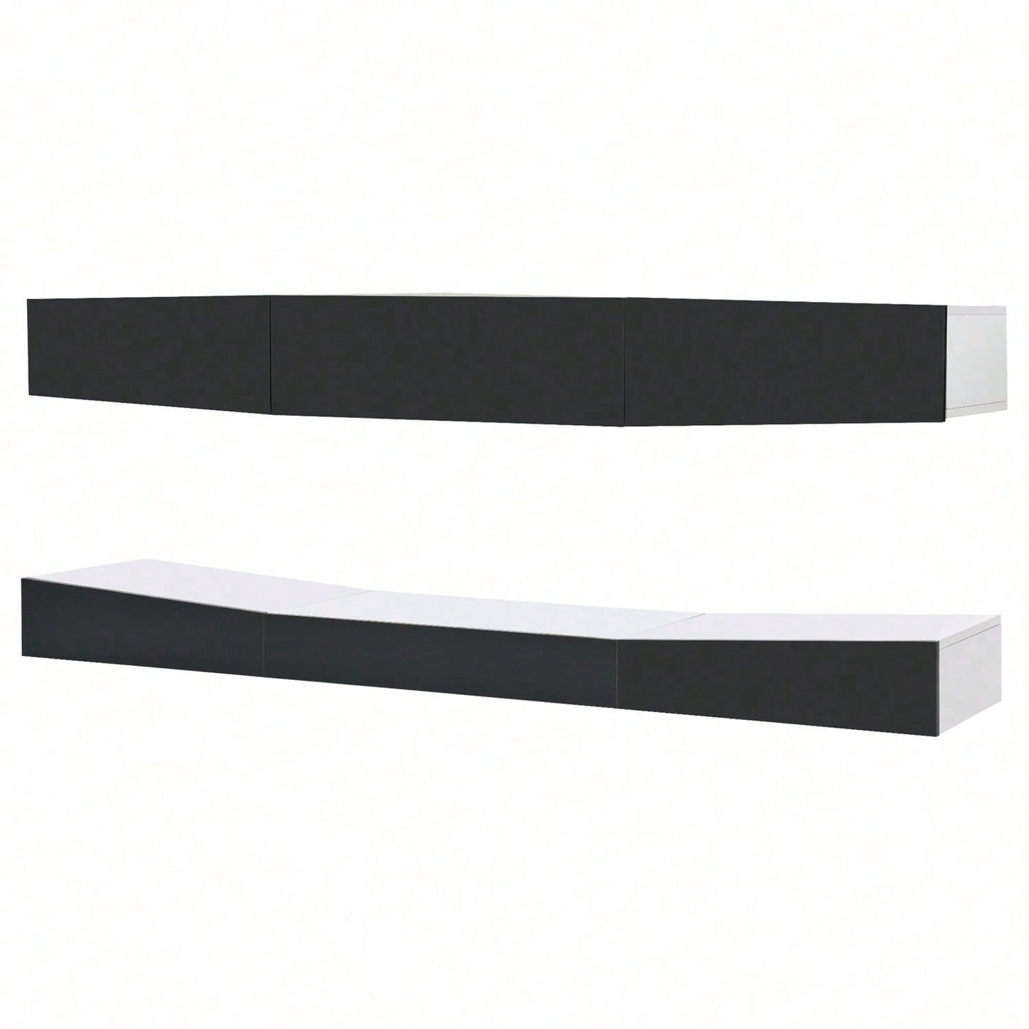 TV Board Hängend TV Stand TV Schank mit LED-Beleuchtung TV Schrank Hängend Wand befestigter schwimmender TV-Ständer Unterhaltungs Medienkonsolen-Center für Wohnzimmer Home