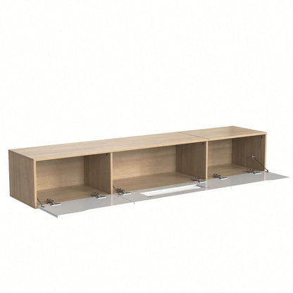 TV-Schrank, Hochglanz-TV-Schrank, farblich passend zu Schwarz und Weiß, mit farbwechselnder LED-Beleuchtung