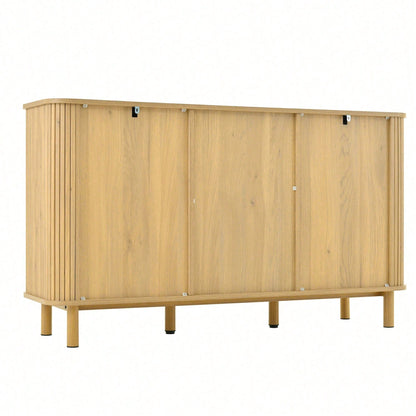 Modernes Sideboard mit Schubladen & Regalen - Elegantes Wohnzimmermöbel mit Metallbeinen in Holzoptik - Vielseitiges Stauraum-Wunder - Absolutes Must-have