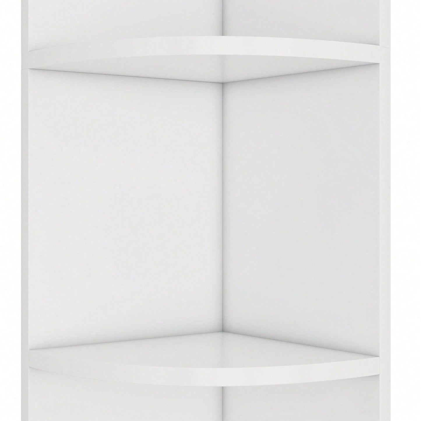 Modernes Eckbücherregal in Weiß - 5-lagiges MDF-Regal mit starker Tragfähigkeit - Platzsparendes Lagerregal in einfacher, funktionaler Form - Stilvolle Aufbewahrungslösung für Bücher & Deko