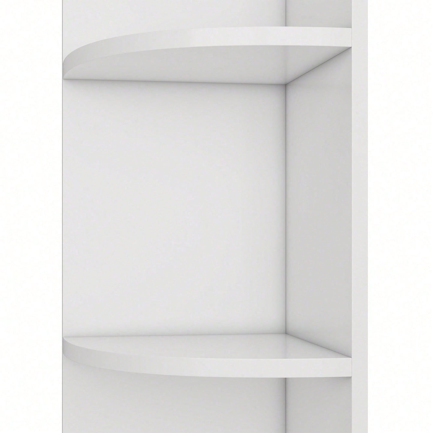 Modernes Eckbücherregal in Weiß - 5-lagiges MDF-Regal mit starker Tragfähigkeit - Platzsparendes Lagerregal in einfacher, funktionaler Form - Stilvolle Aufbewahrungslösung für Bücher & Deko