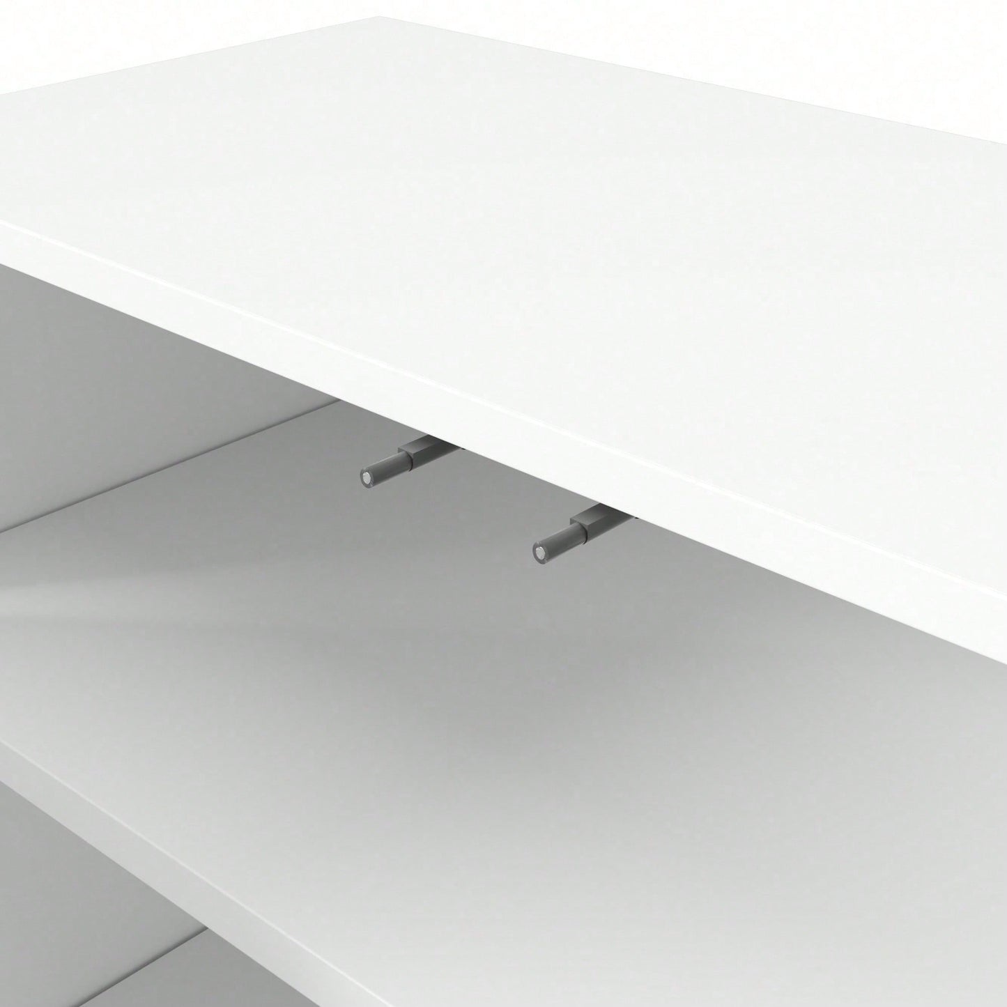 Weißes Sideboard modern mit Wellentüren – 120x35x80 cm – Grifflos, verstellbare Regale & großer Stauraum – Für Wohnzimmer, Flur, Esszimmer