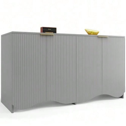 Sideboard(140*40*85cm), buffetschrank, cabinets, Esszimmer Wohnzimmer Aufbewahrungsschränke, Gemusterte Schränke, Freistehende Schränke, Küchenmöbel,Wellenmuster-Design, Blau