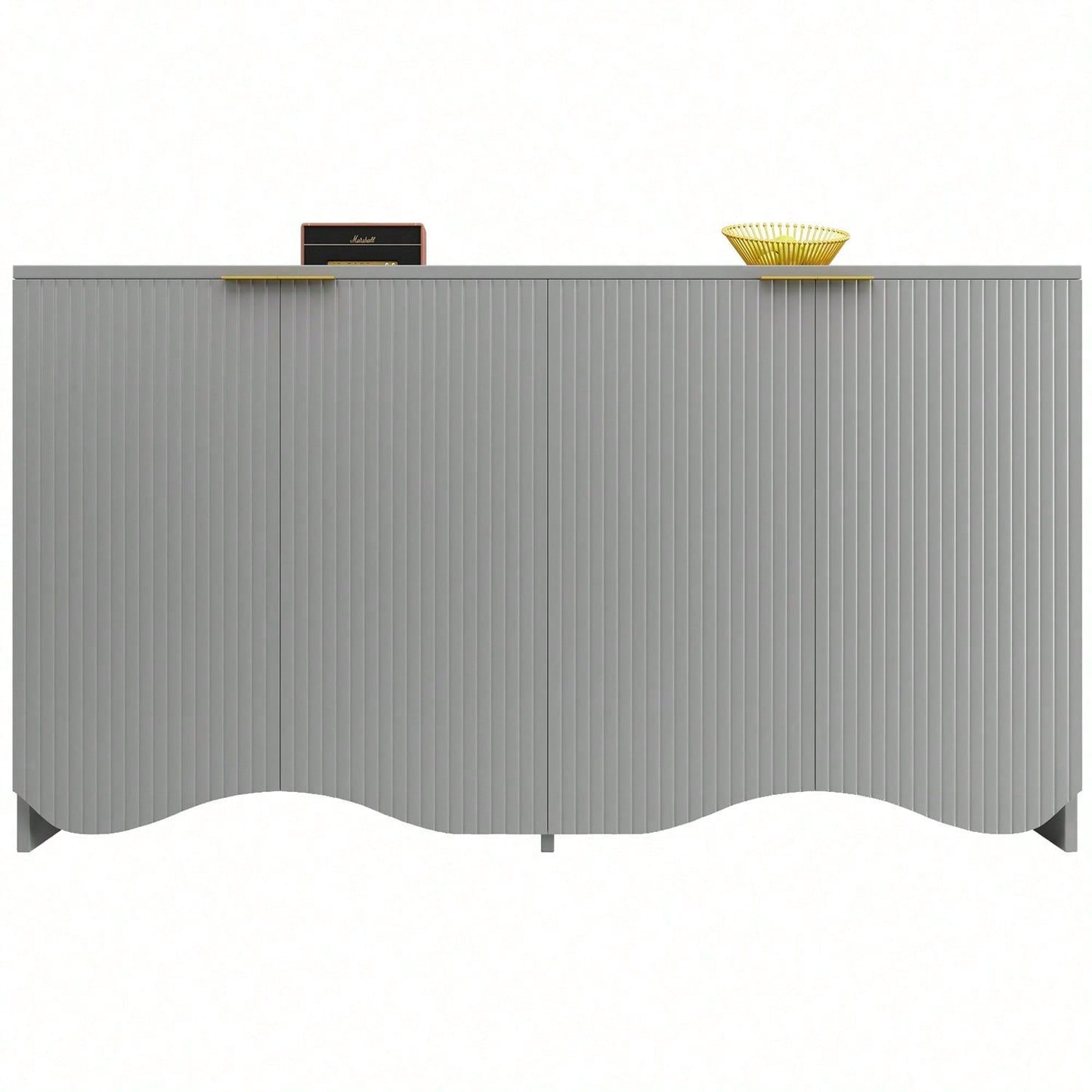 Sideboard(140*40*85cm), buffetschrank, cabinets, Esszimmer Wohnzimmer Aufbewahrungsschränke, Gemusterte Schränke, Freistehende Schränke, Küchenmöbel,Wellenmuster-Design, Blau