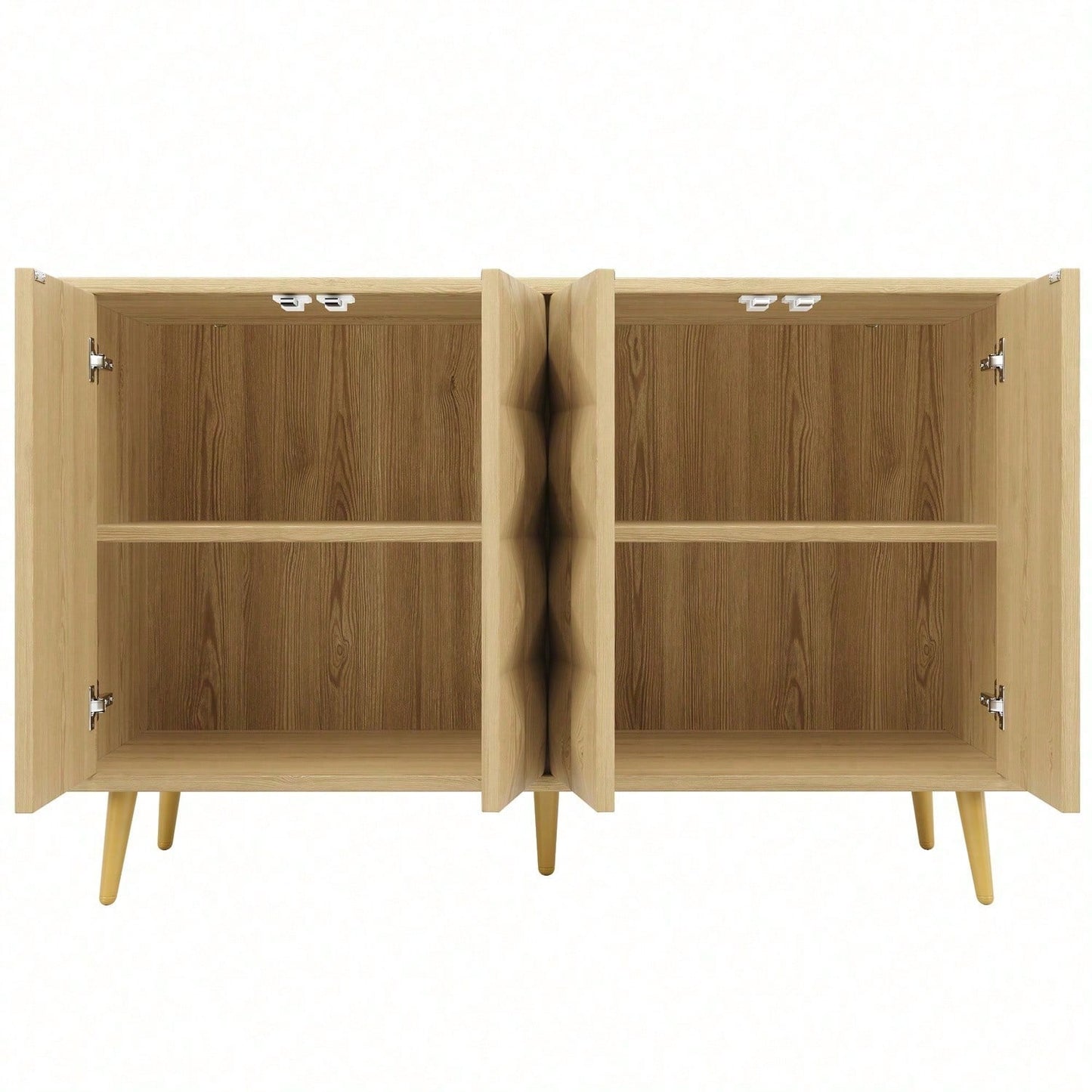 Schrank (120*35*78cm), Esszimmer- und Wohnzimmerschrank, Seitenschrank mit Stauraum, kippsicher, mit geprägter Tür, mit verstellbarem Brett, originale Holzfarbe