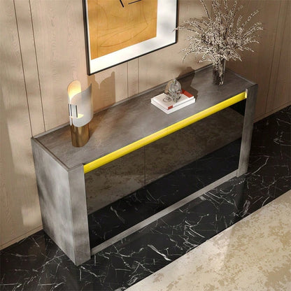 Sideboard, Hochglanz farblich passender Kabinett, griffloses Design, mit Dämpfungsscharnieren und verstellbaren Einlegeböden