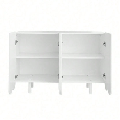 Sideboard, tropfenförmiges Sideboard mit geformten Türen und Pufferscharnier