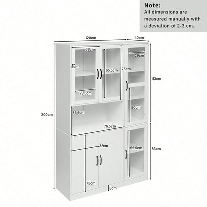 Weißer Vitrinenschrank, Bücherregale mit Türen, Standregale für Bücher, große Küchenanrichte, Vorratsschrank, Luxus-Bücherregal mit LED-Licht, Vitrinenschrank mit Regalen für Wohnzimmer, Schlafzimmer