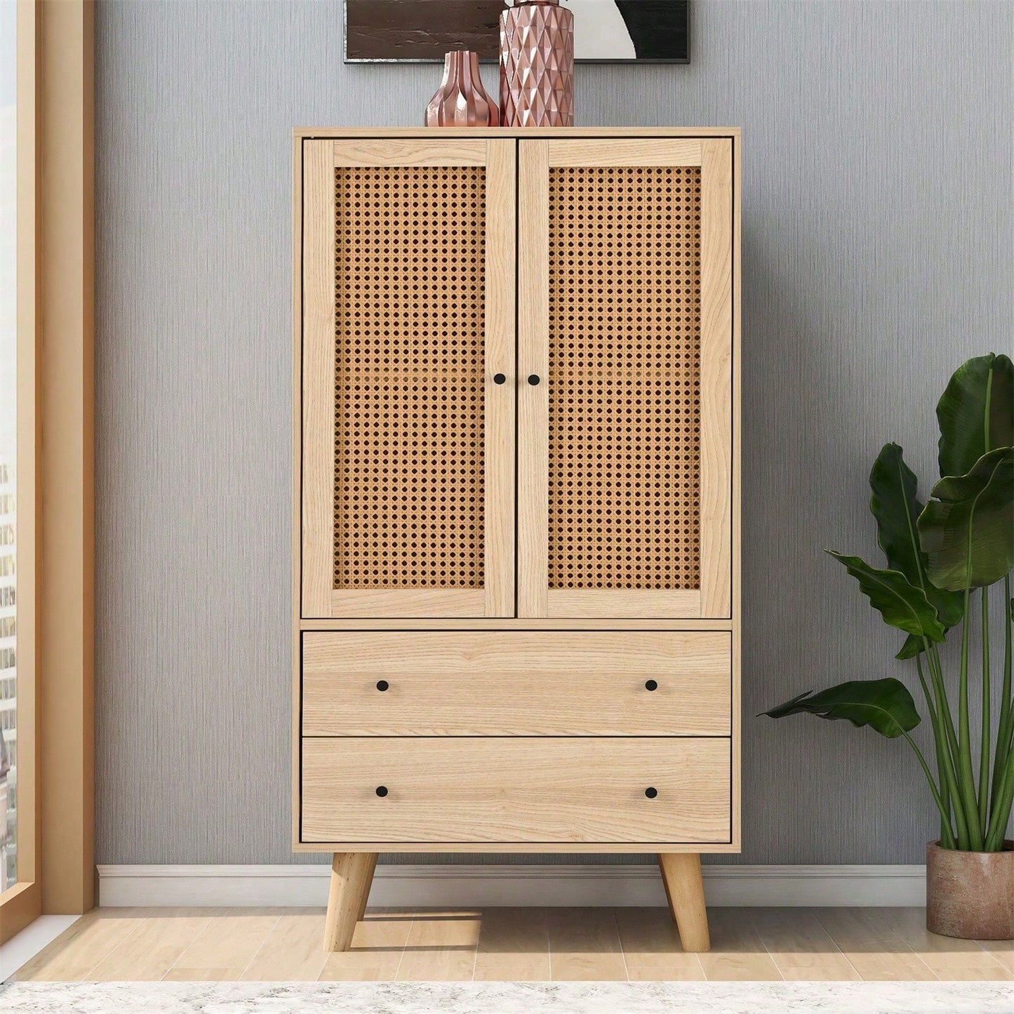 Esszimmer Wohnzimmer Sideboard Kommode Stehschrank Aufbewahrung Sideboard TV-Tisch mit Türen und Schubladen Sideboard mit großem Stauraum Breite 60 cm