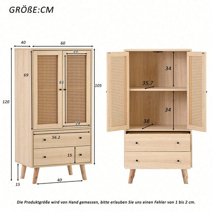 Esszimmer Wohnzimmer Sideboard Kommode Stehschrank Aufbewahrung Sideboard TV-Tisch mit Türen und Schubladen Sideboard mit großem Stauraum Breite 60 cm