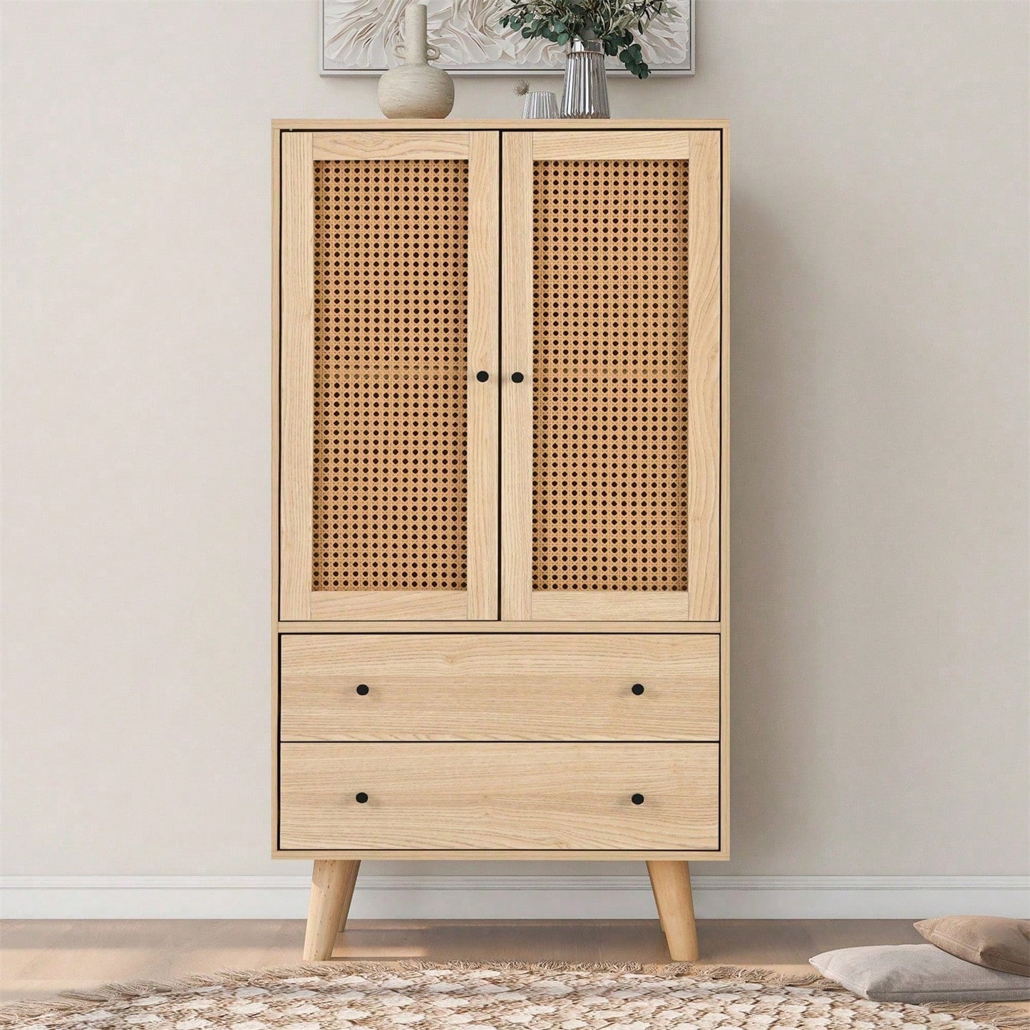 Esszimmer Wohnzimmer Sideboard Kommode Stehschrank Aufbewahrung Sideboard TV-Tisch mit Türen und Schubladen Sideboard mit großem Stauraum Breite 60 cm