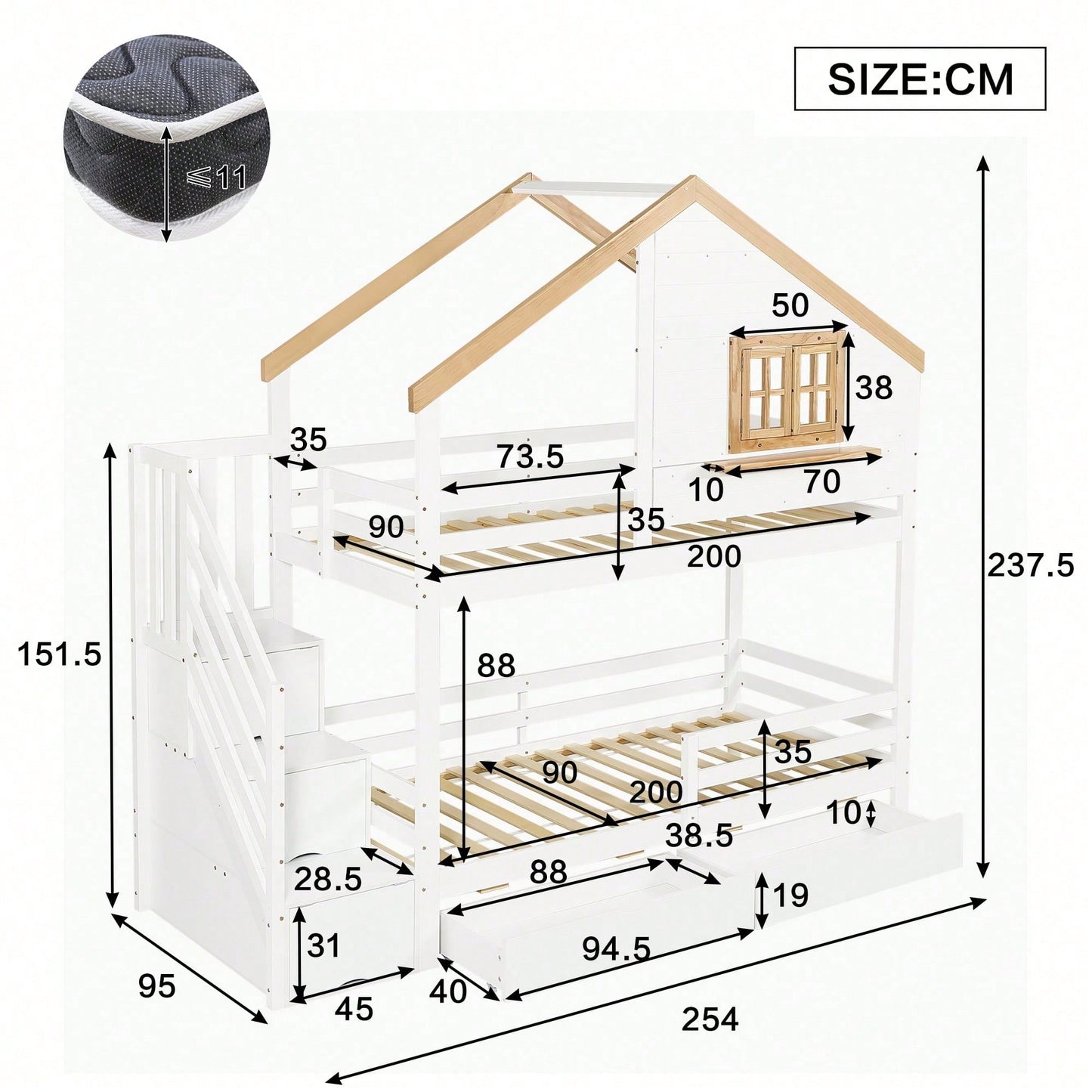 Cadres de lit pour enfants, têtes de lit et pieds de lit