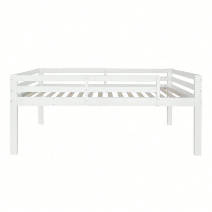 Weißes Kiefern-Etagenbett für Kinder – Sicher mit Winkelleiter & Absturzsicherung, Zerlegbar in 2 Einzelbetten (90x200 cm) – Flexibles Jugendbett mit Langlebigem Holzrahmen