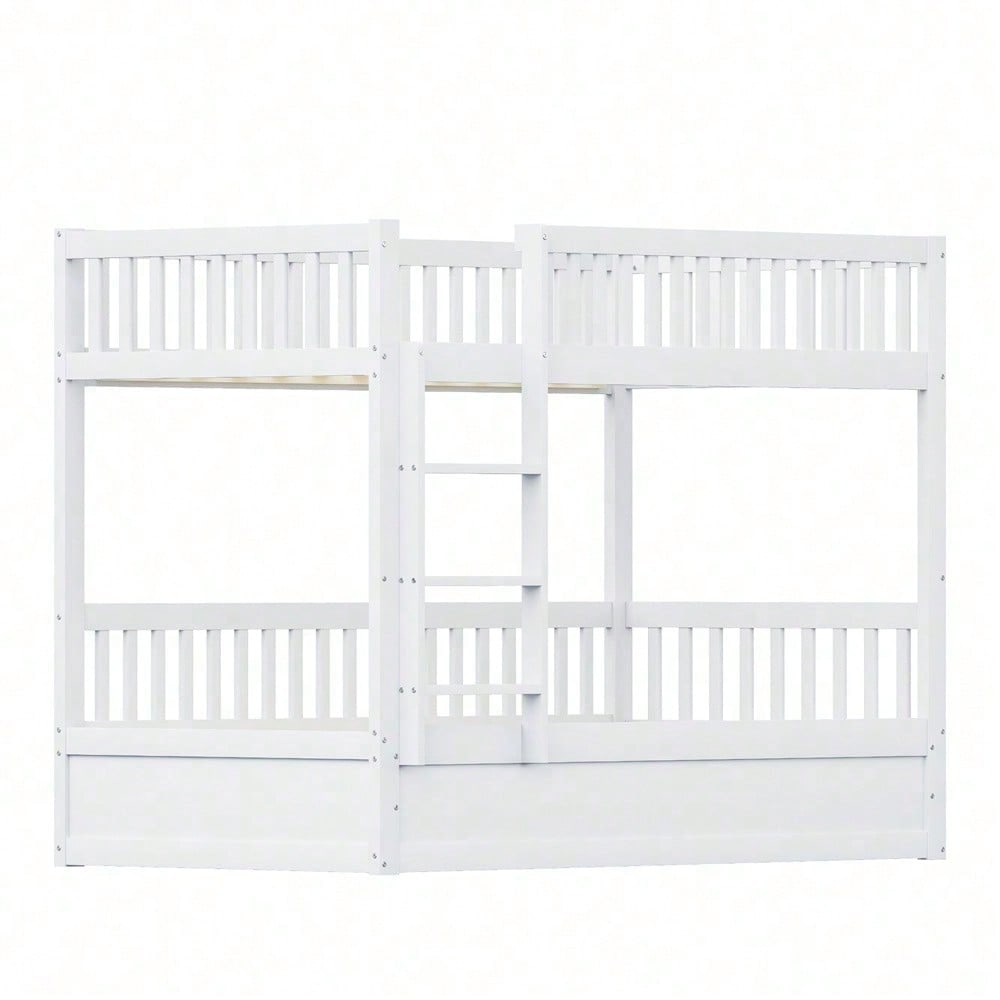 Kinder-Etagenbett 90 * 200 Massivholz Hydraulisches Lagersystem, Robustes und langlebiges Lagerbett für Kinder Weiß