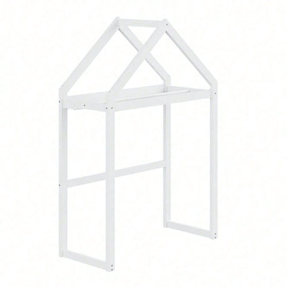 Weißes Kinderbett 90x200 cm aus Massivholz – mit Stauraum, Vollschutzgitter, Tür & Lattenrost