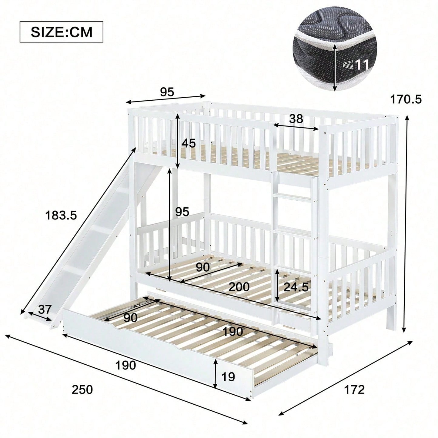 Cadres de lit pour enfants, têtes de lit et pieds de lit