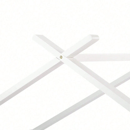 Schönes Hausbett, Kinderbett Massivholz mit Zaun und Lattenrost, Kinder- und Jugendzimmer mit Absturzsicherung, weiß (200x90 cm)