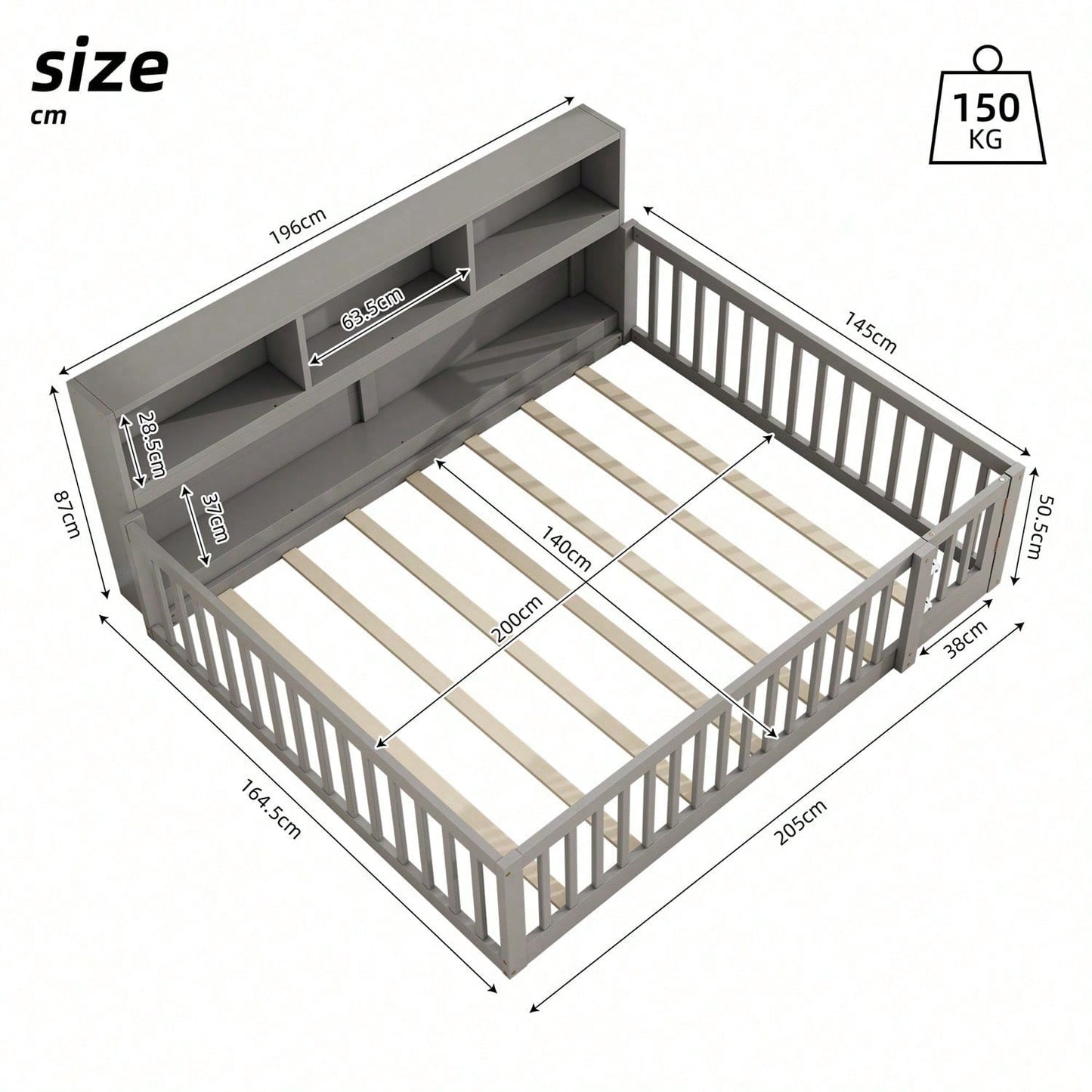 Cornici per letti per bambini, testiere e pediere
