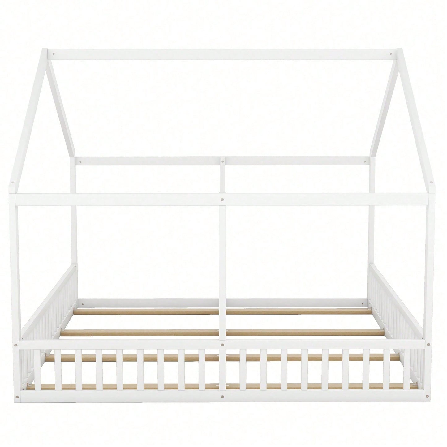 90 x 200 Einzelbetten, flache Betten, Hausmodelle, 2-in-1-Betten, Weiß