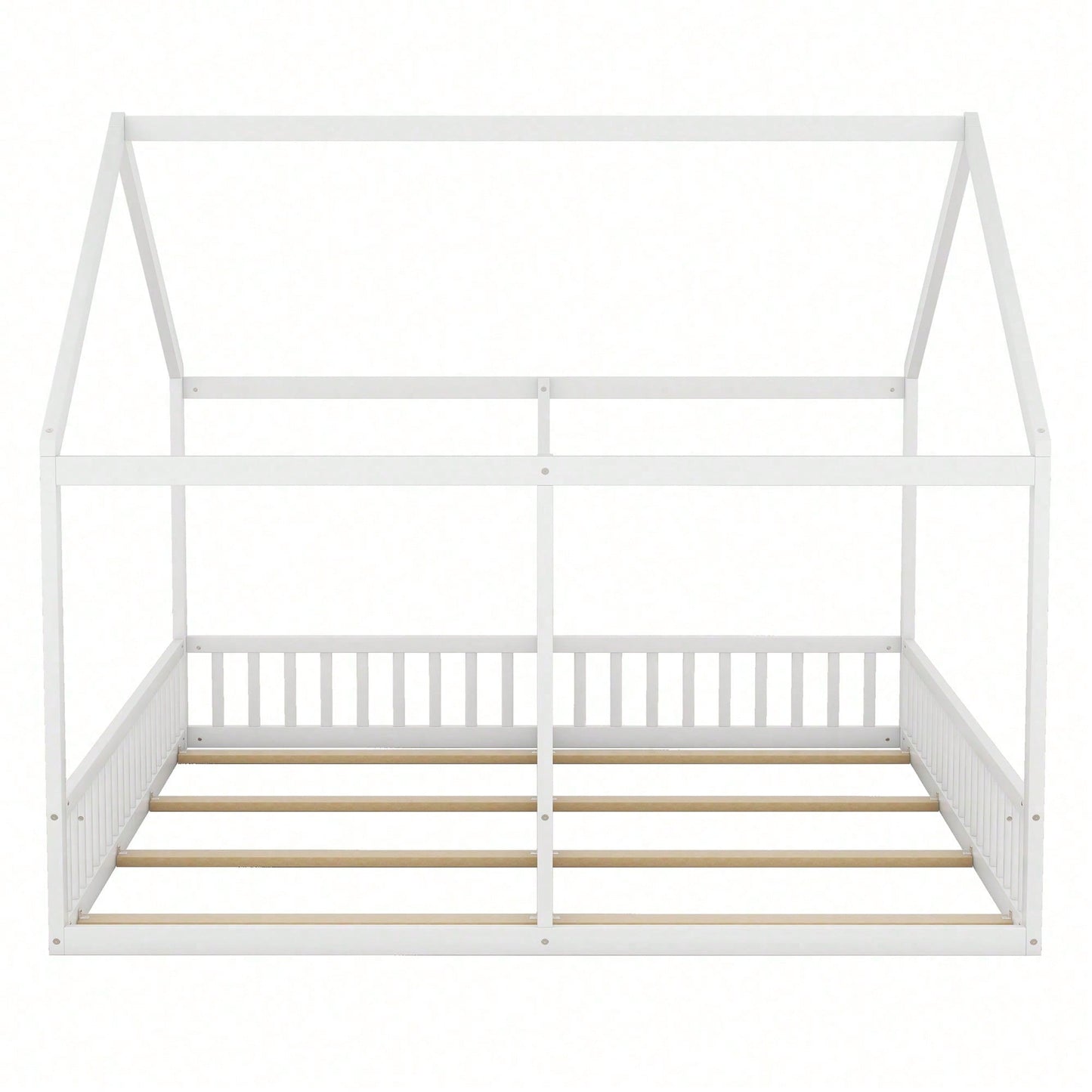 90 x 200 Einzelbetten, flache Betten, Hausmodelle, 2-in-1-Betten, Weiß