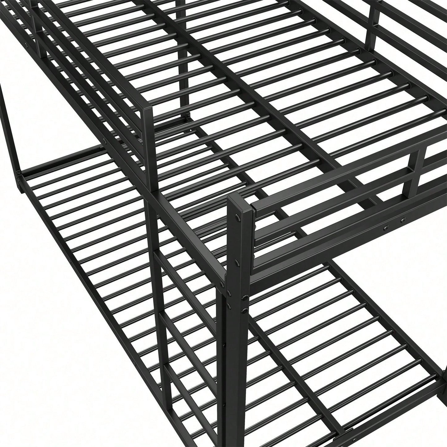 90*200 Kinderbetten, Etagenbetten, Eisenbetten, Eisenetagenbetten in klassischer Form, Weiß