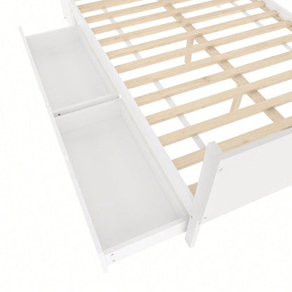 Flachbett, Holzbett, 140x200cm, mit Schreibtisch, ausgestattet mit 2 Schubladen, Doppelbett(Ohne Matratze), mit Regalen, Kiefer + Spanplatte, Rosa