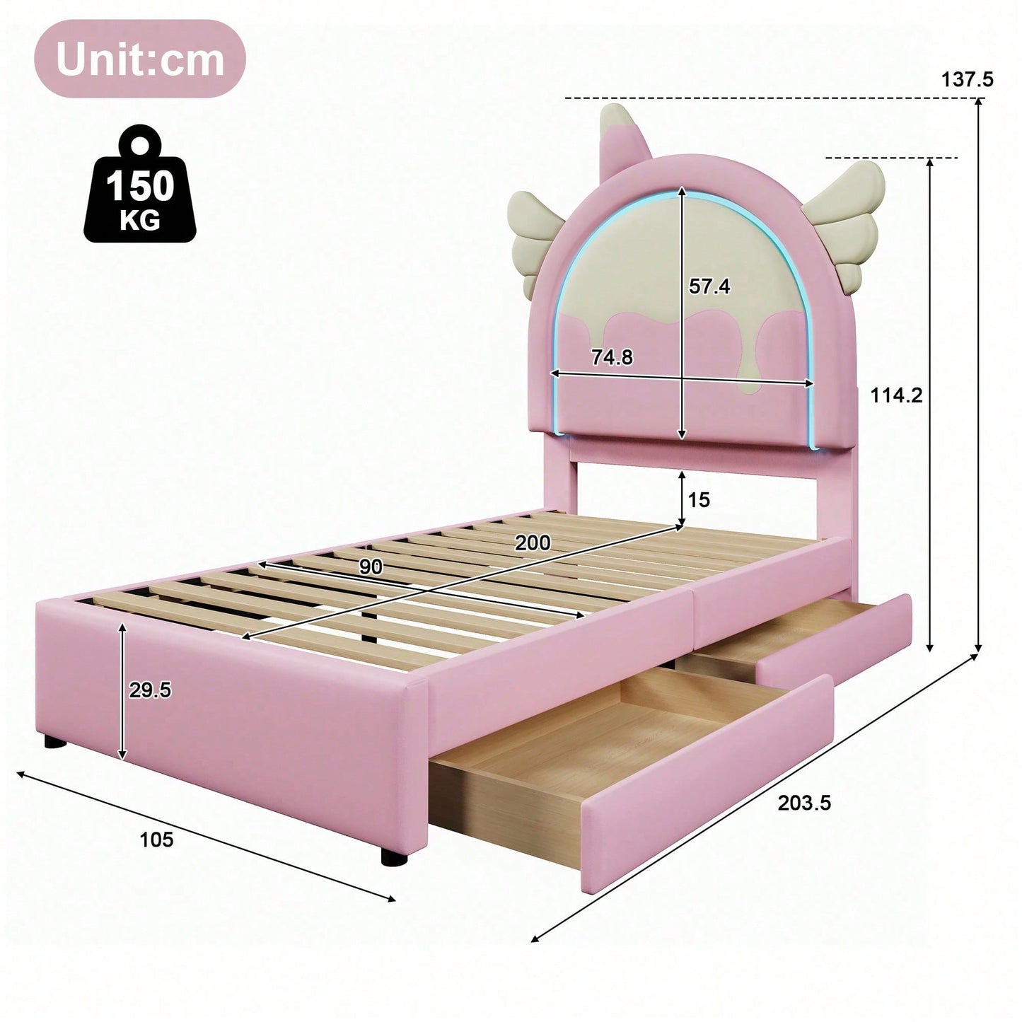 Camas, cabeceros y pies de cama para niños