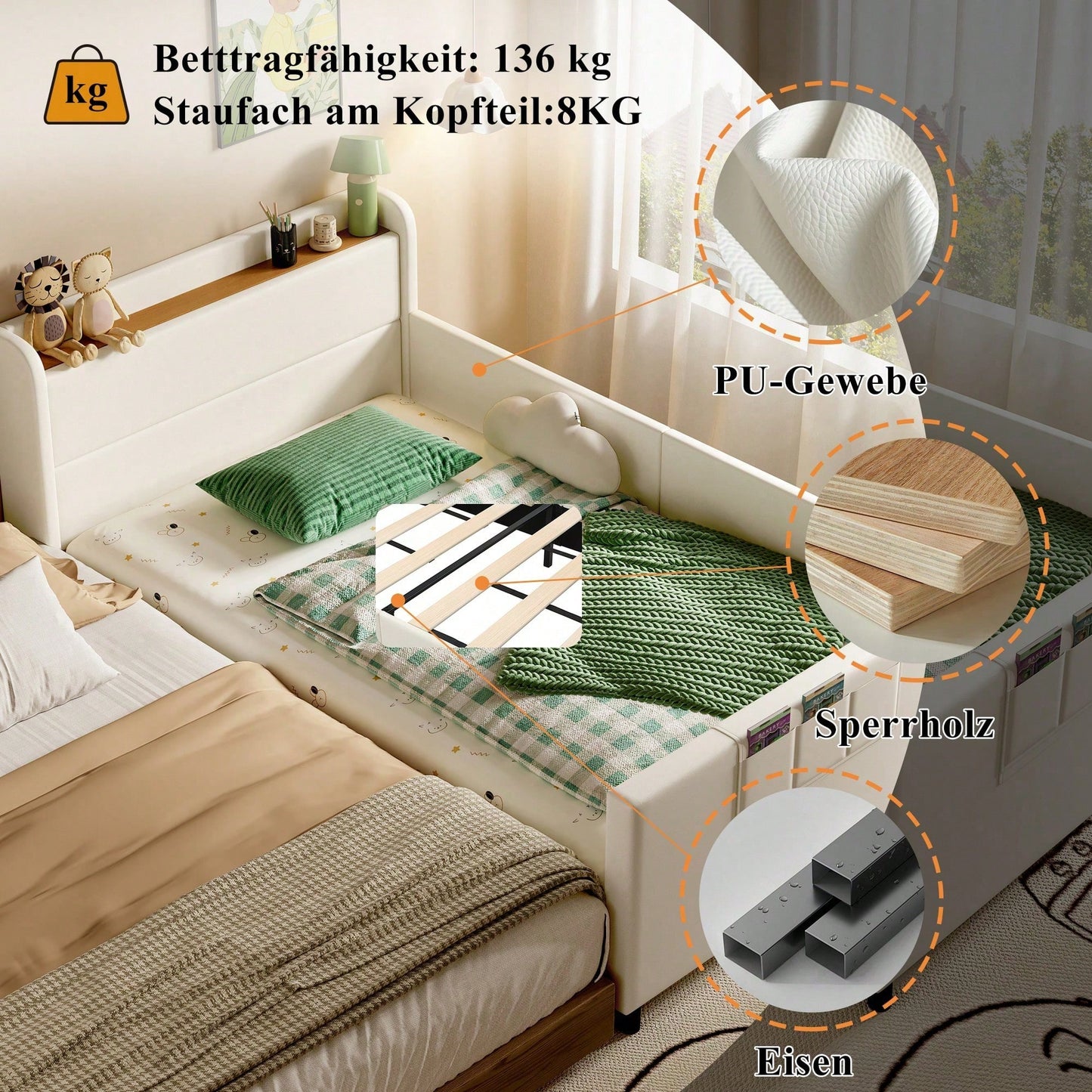 Camas, cabeceros y pies de cama para niños