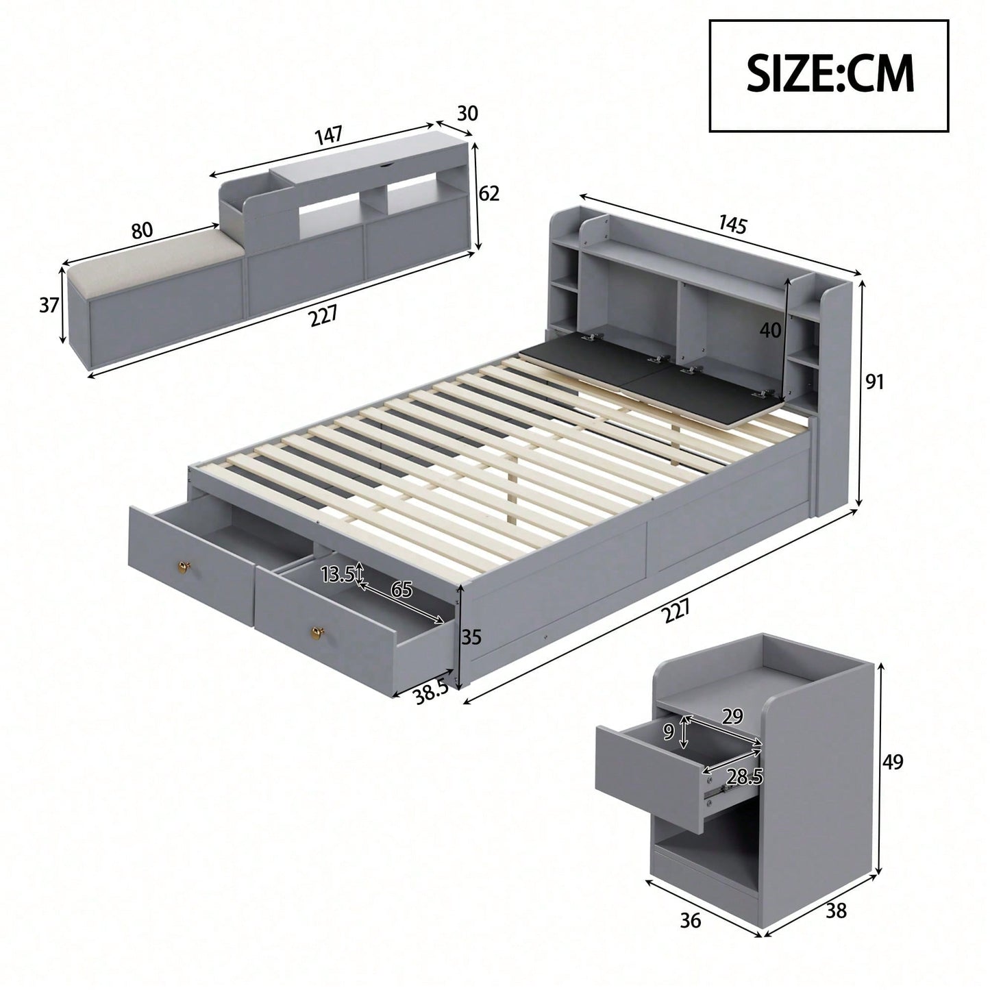 Camas, cabeceros y pies de cama para niños