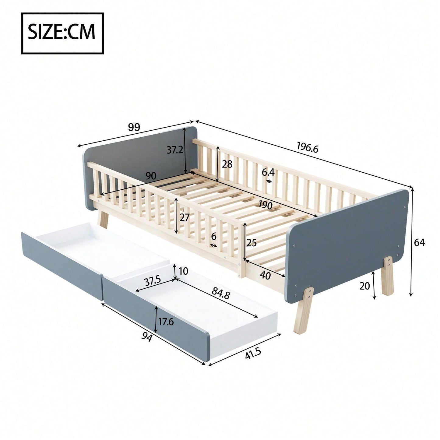 Camas, cabeceros y pies de cama para niños