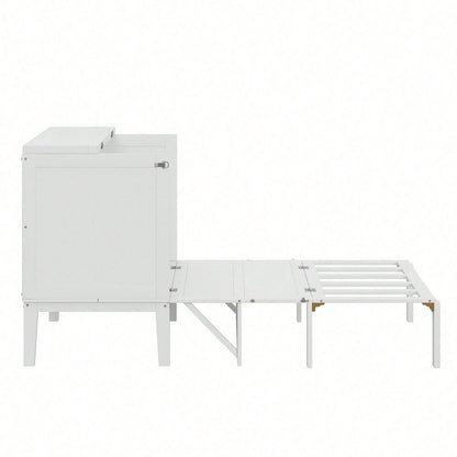 Schrankbett 90x200 cm, Wandbett mit Lattenrost, Wandklappbett, vertikales Schrankbett mit Lattenrost, Jugendbett, grau