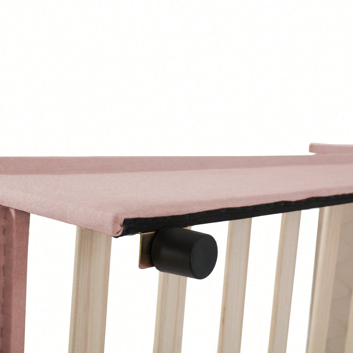 Polsterbett 140 x 200 cm, Doppelbett mit Lattenrost, Rückenlehne und großen Schubladen, Erwachsenen- und Jugenddoppelbett in Pro-Leinen-Stoff, Rosa